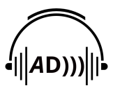 audio desription icon with headphones